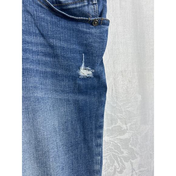 Democracy Jeans 22W AB Solution Blue Denim Straight Leg Elastic Waist Light Wash - Picture 6 of 16